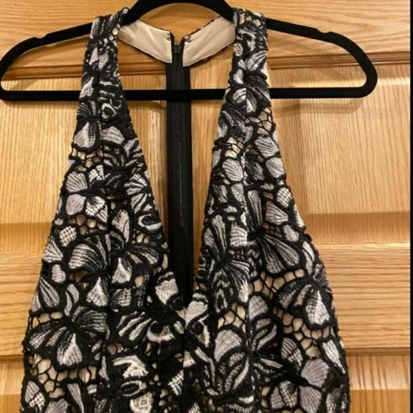 Alice+OliviaNoreen Floral Lace Midi Dress, Black/G - Picture 6 of 16